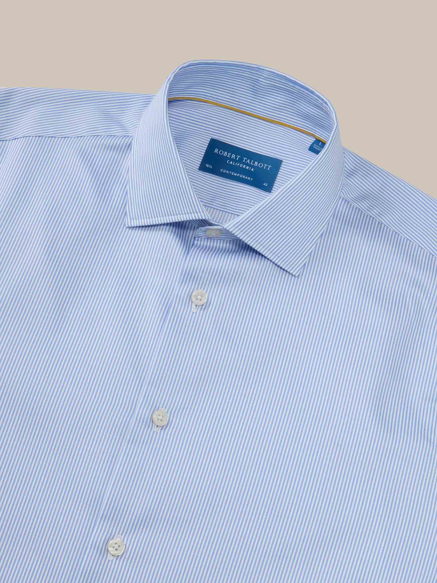 Reynolds Mini Stripe Twill Shirt in Contemporary Fit image