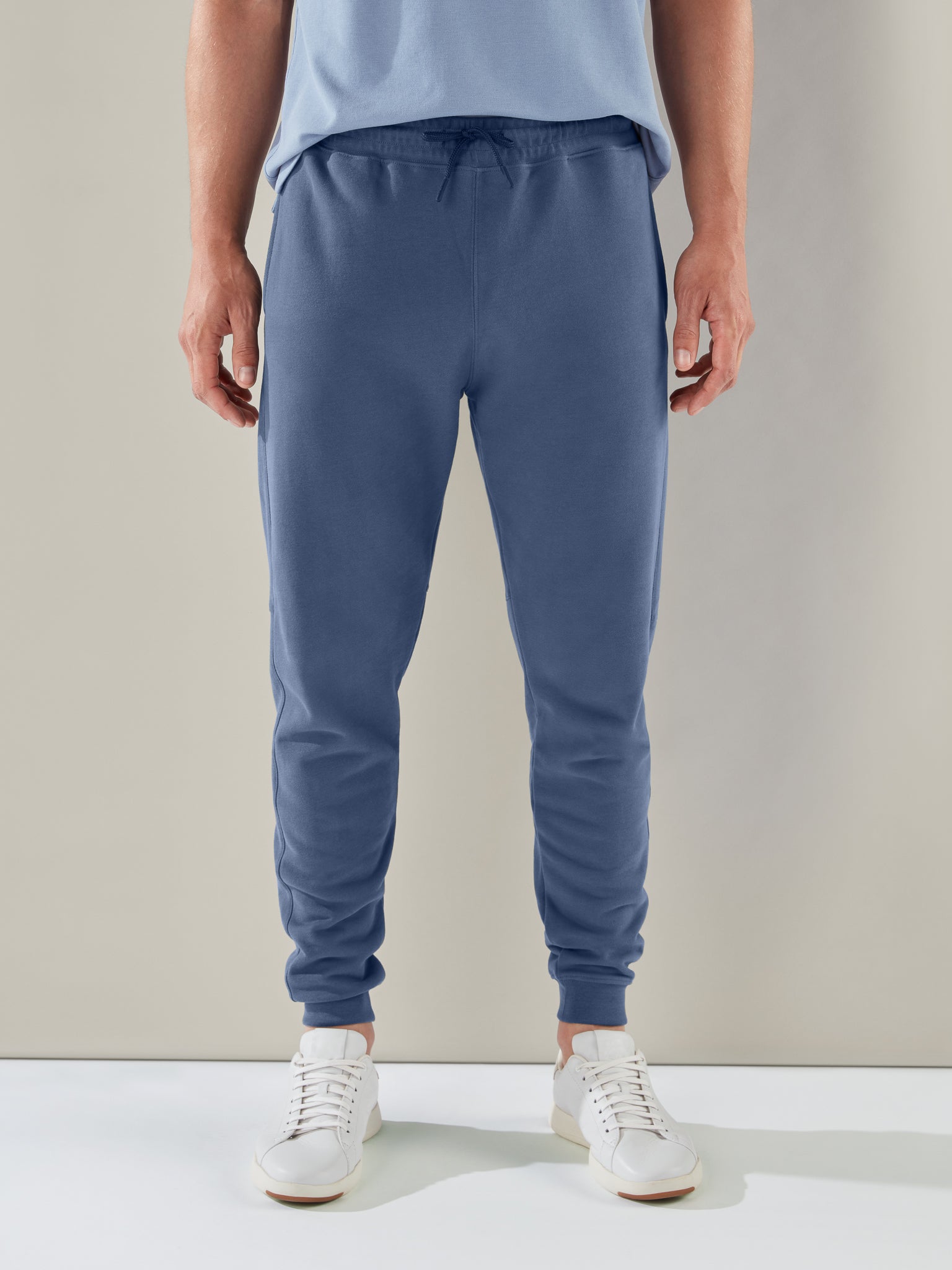 The Chandler French Terry Jogger in Indigo Blue image