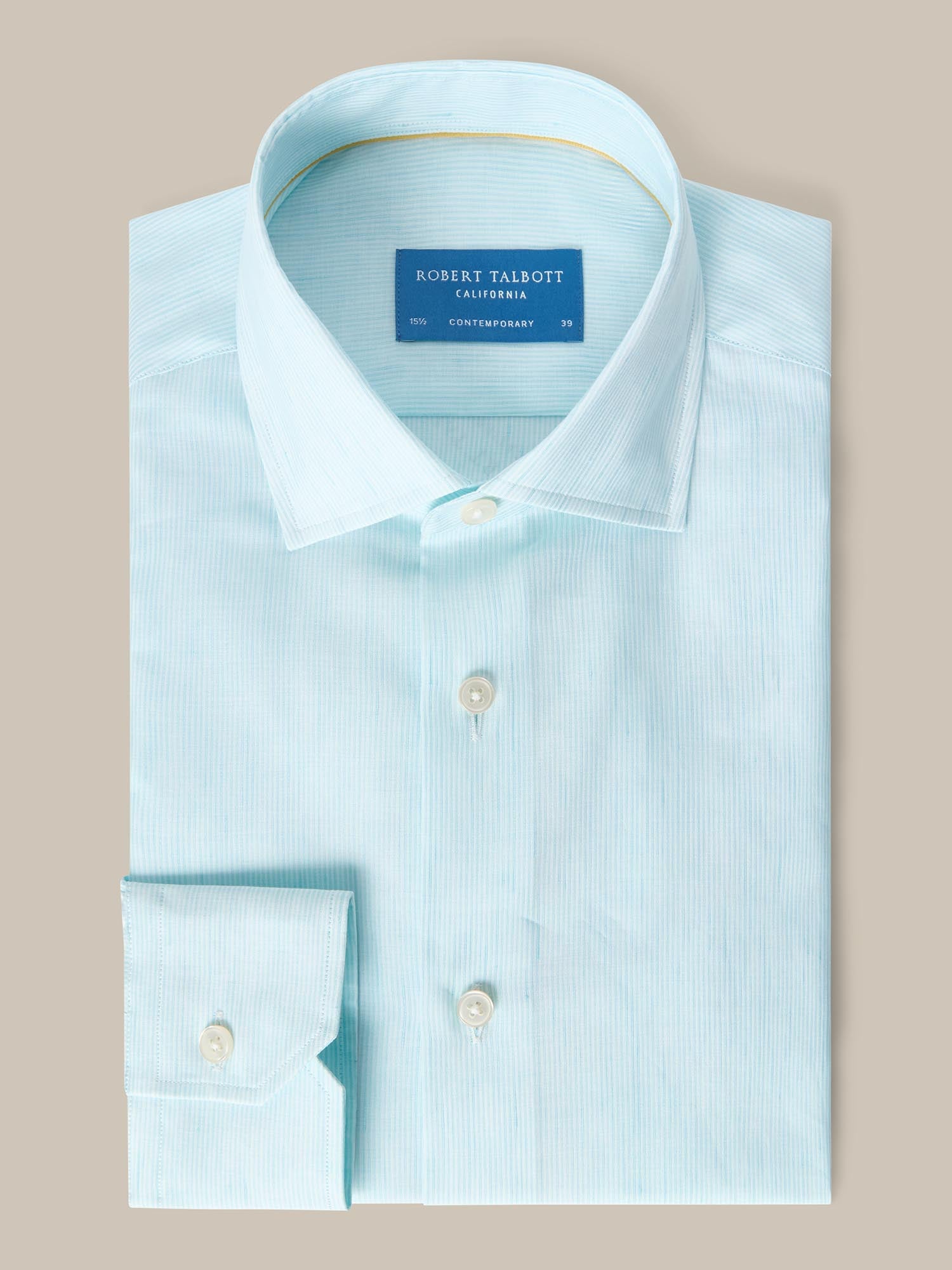 Reynolds Micro Stripe Cotton/Linen Shirt in Contemporary fit image