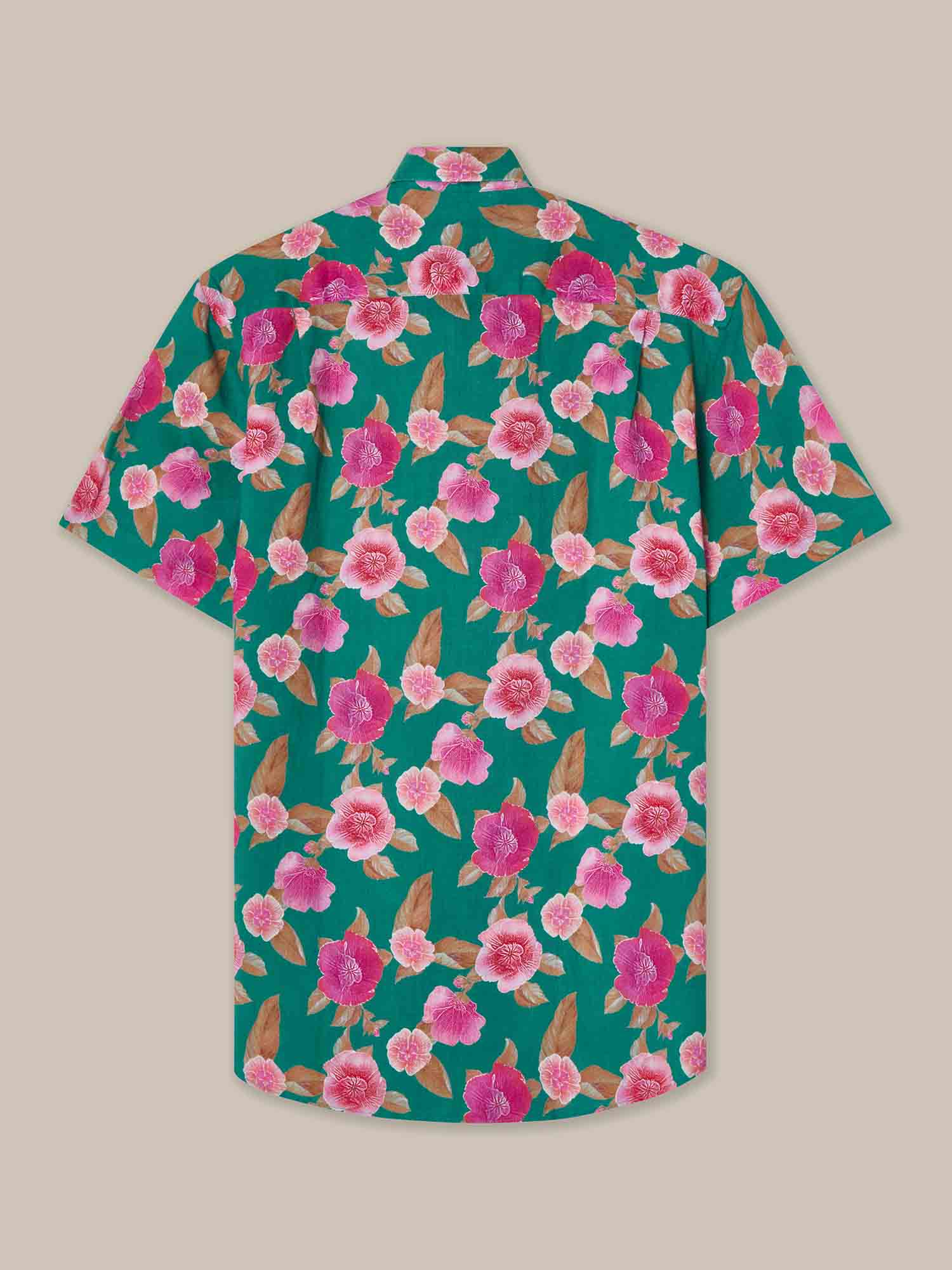 Morgan Floral Print Linen Short Sleeve Shirt image