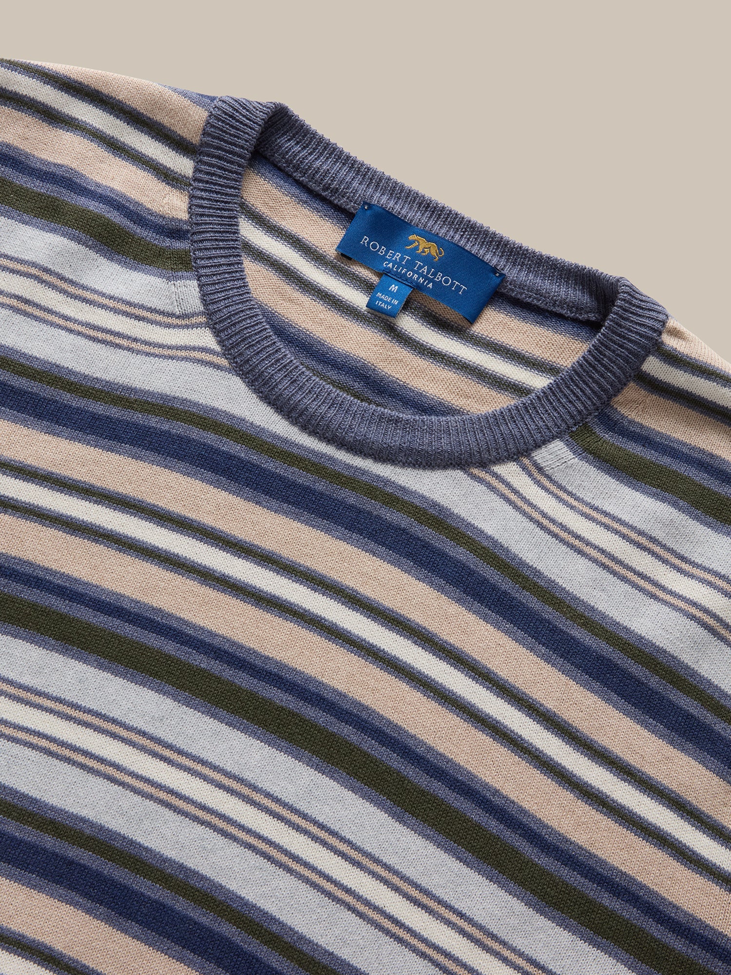 Pratt Multi Stripe Short Sleeve Crewneck Sweater image