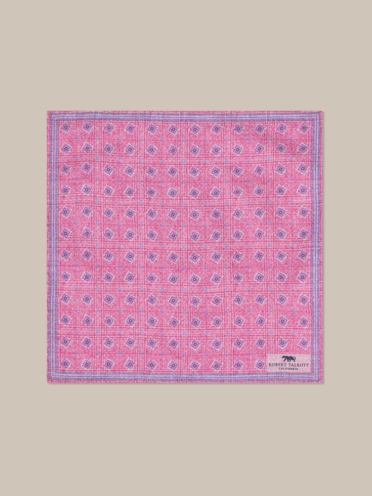 Collins Reversible Silk/Cotton Pocket Square