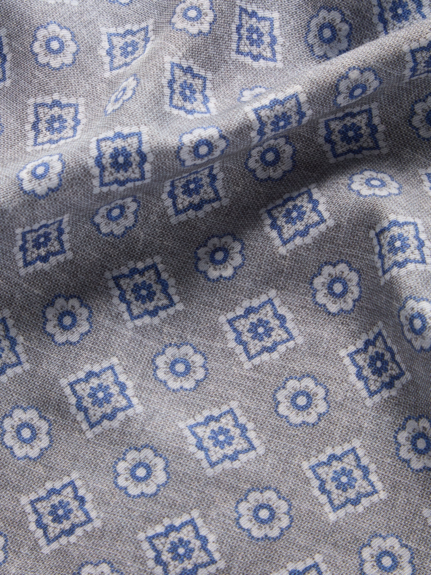 Collins Reversible Silk/Cotton Pocket Square image