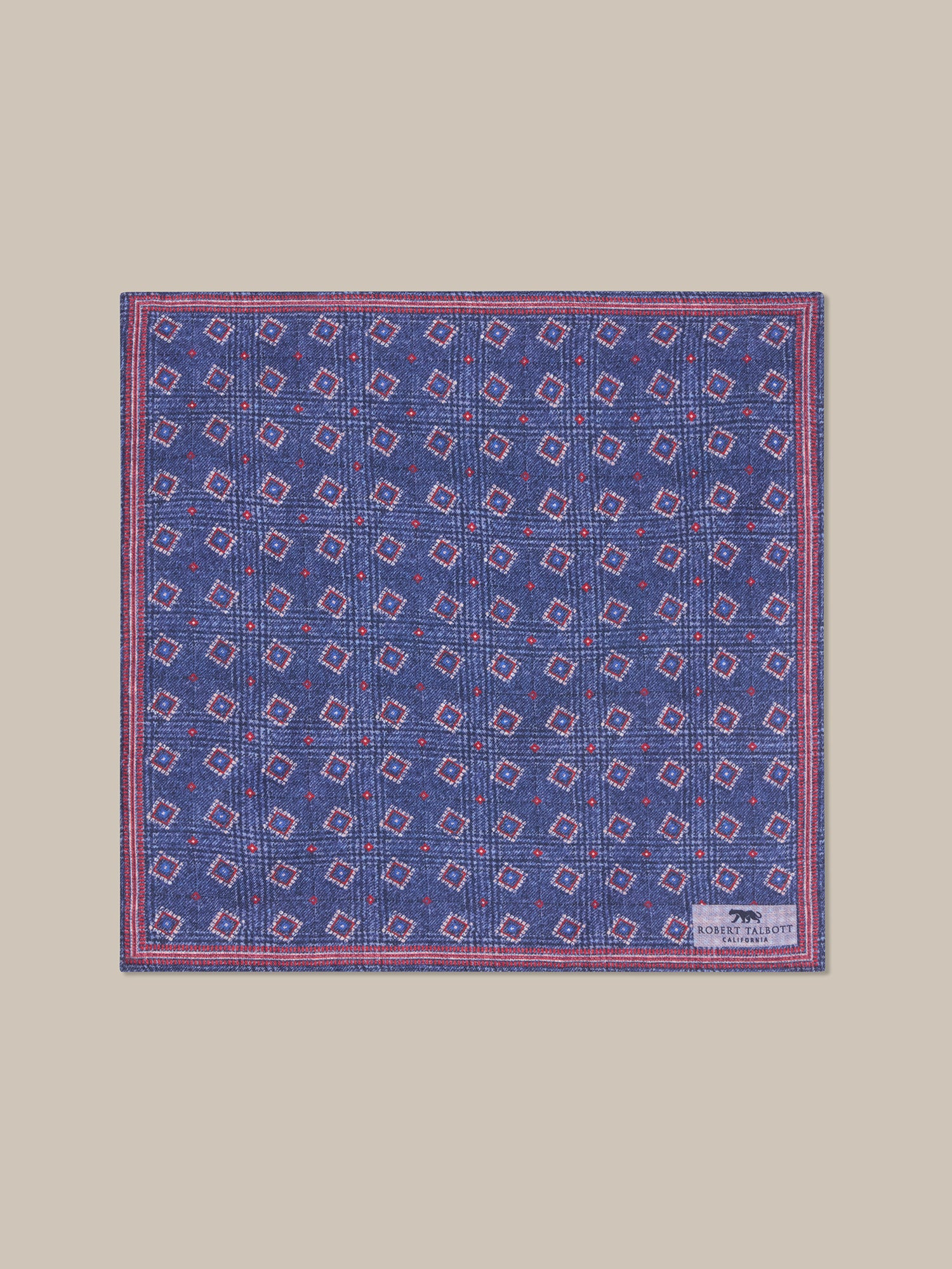 Collins Reversible Silk/Cotton Pocket Square image