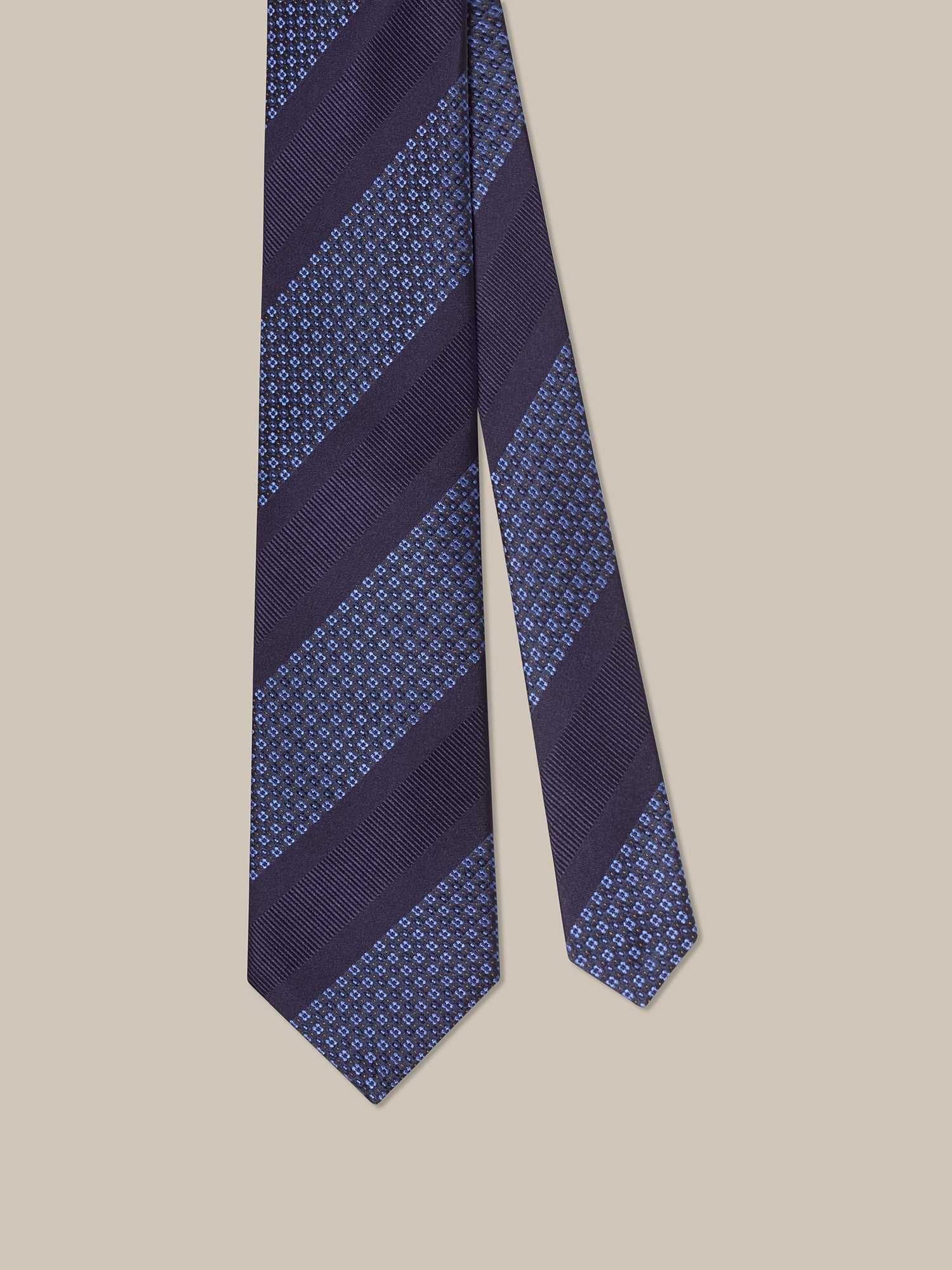 ROBERT TALBOTT Men's outlet Purple/Gray/Blue Diagonal Striped Silk Necktie sz OS