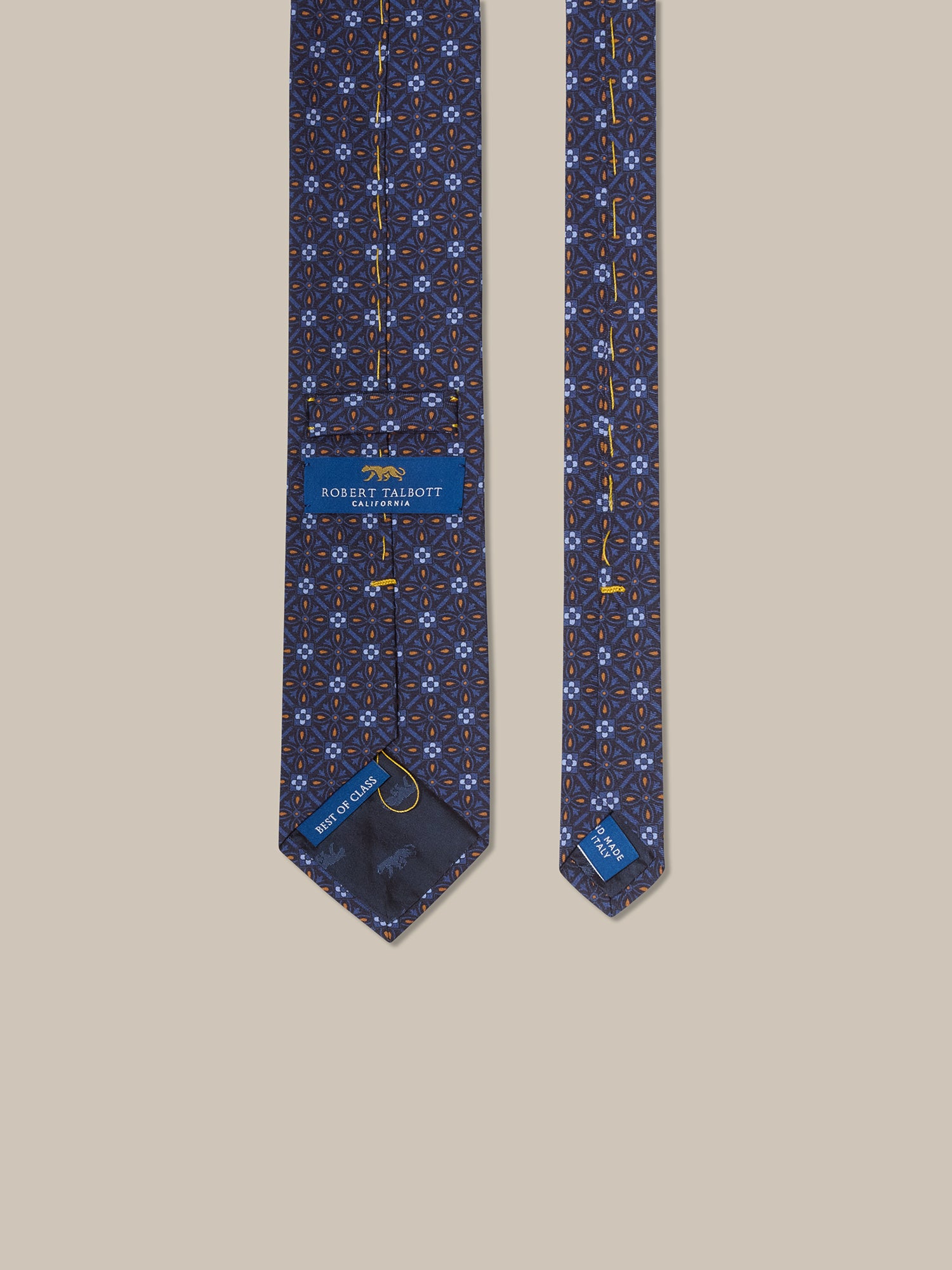 Robert Geo Printed Silk Best of Class Necktie image