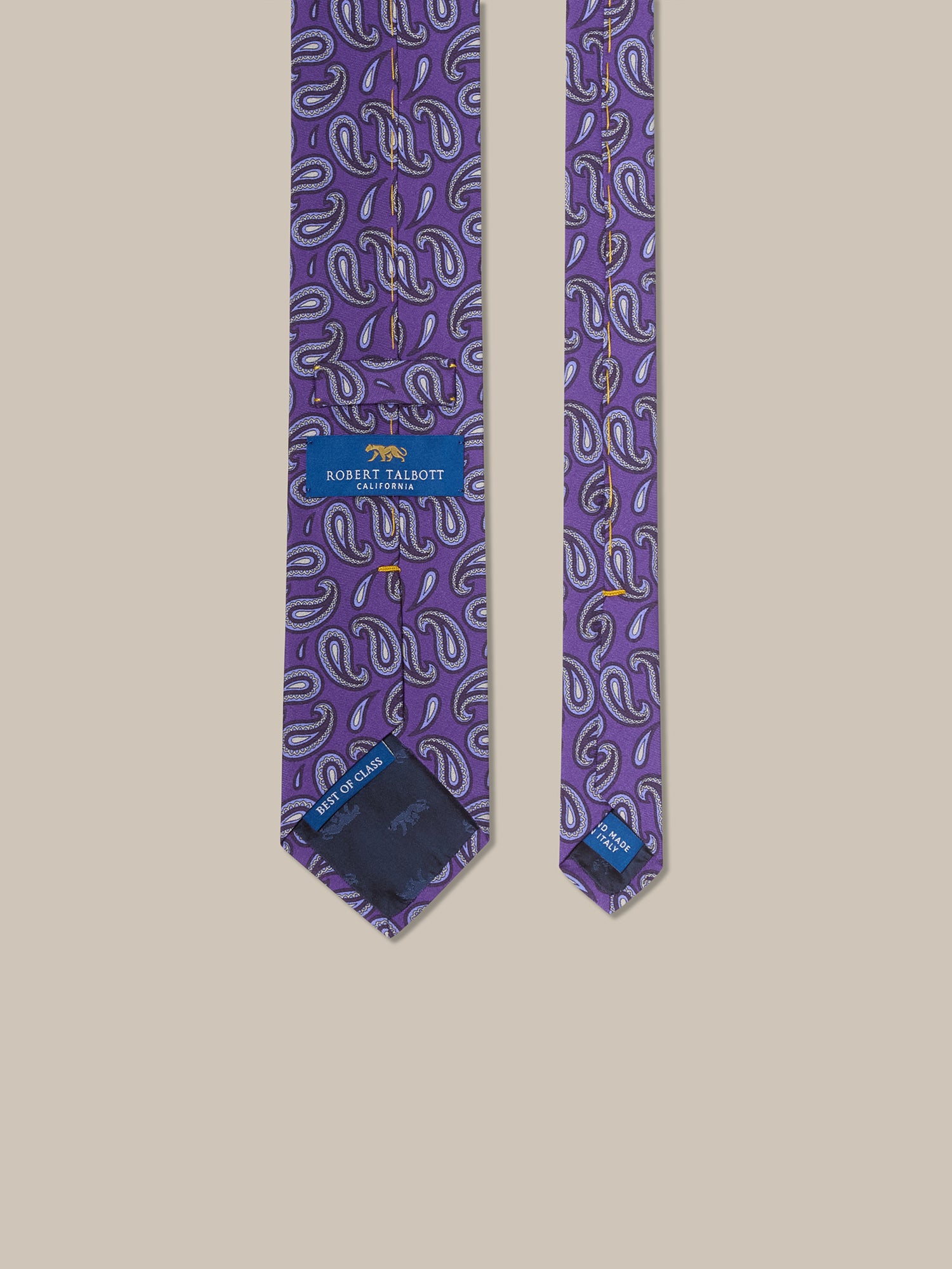 Robert Paisley Printed Silk Best of Class Necktie image