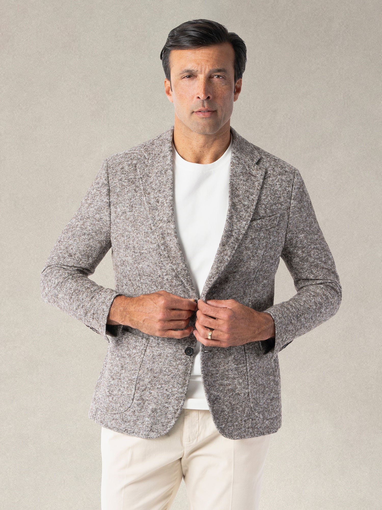 Wright Wool-Cotton Knit Blazer image