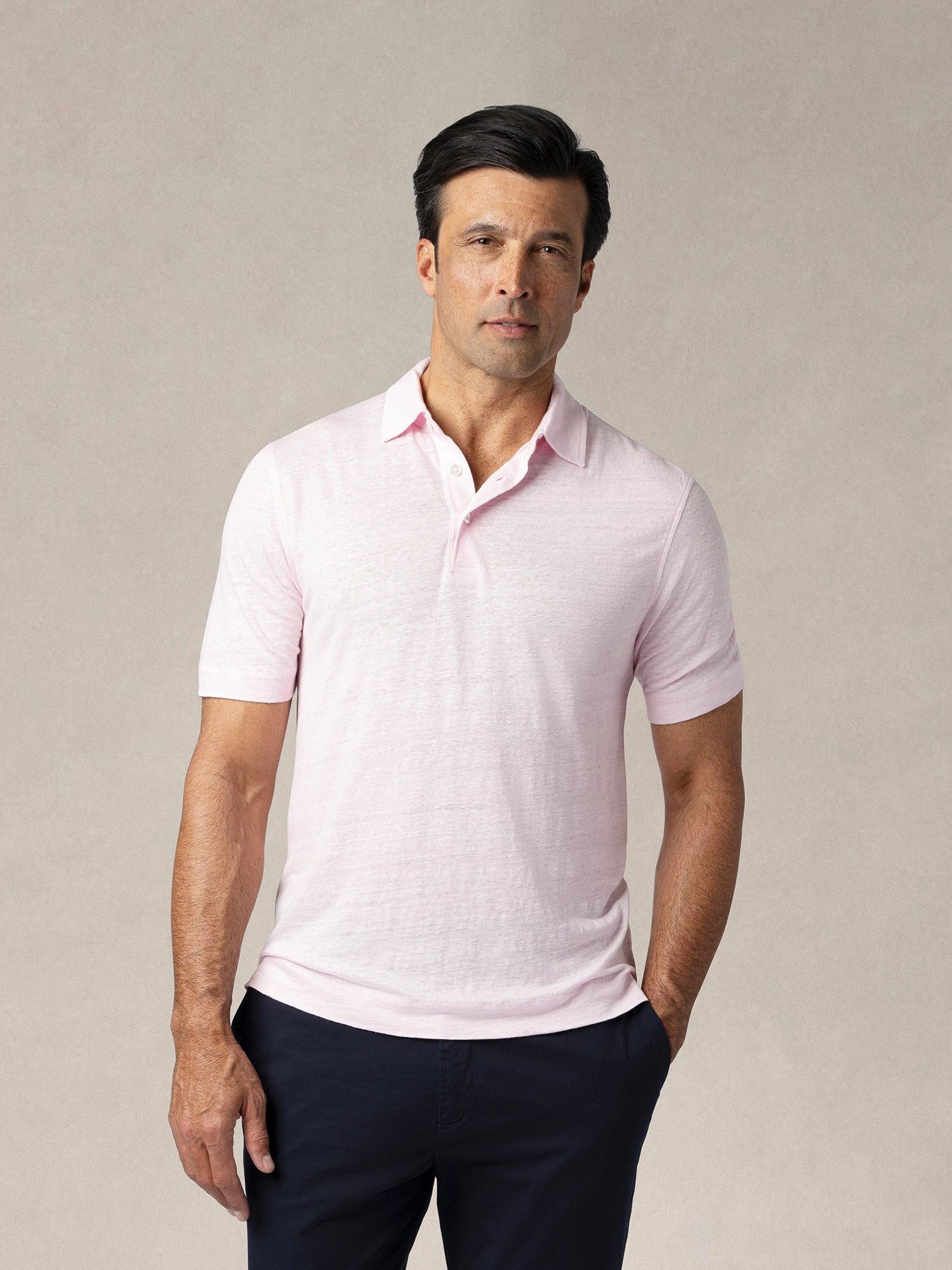 Taylor Linen Jersey Polo image