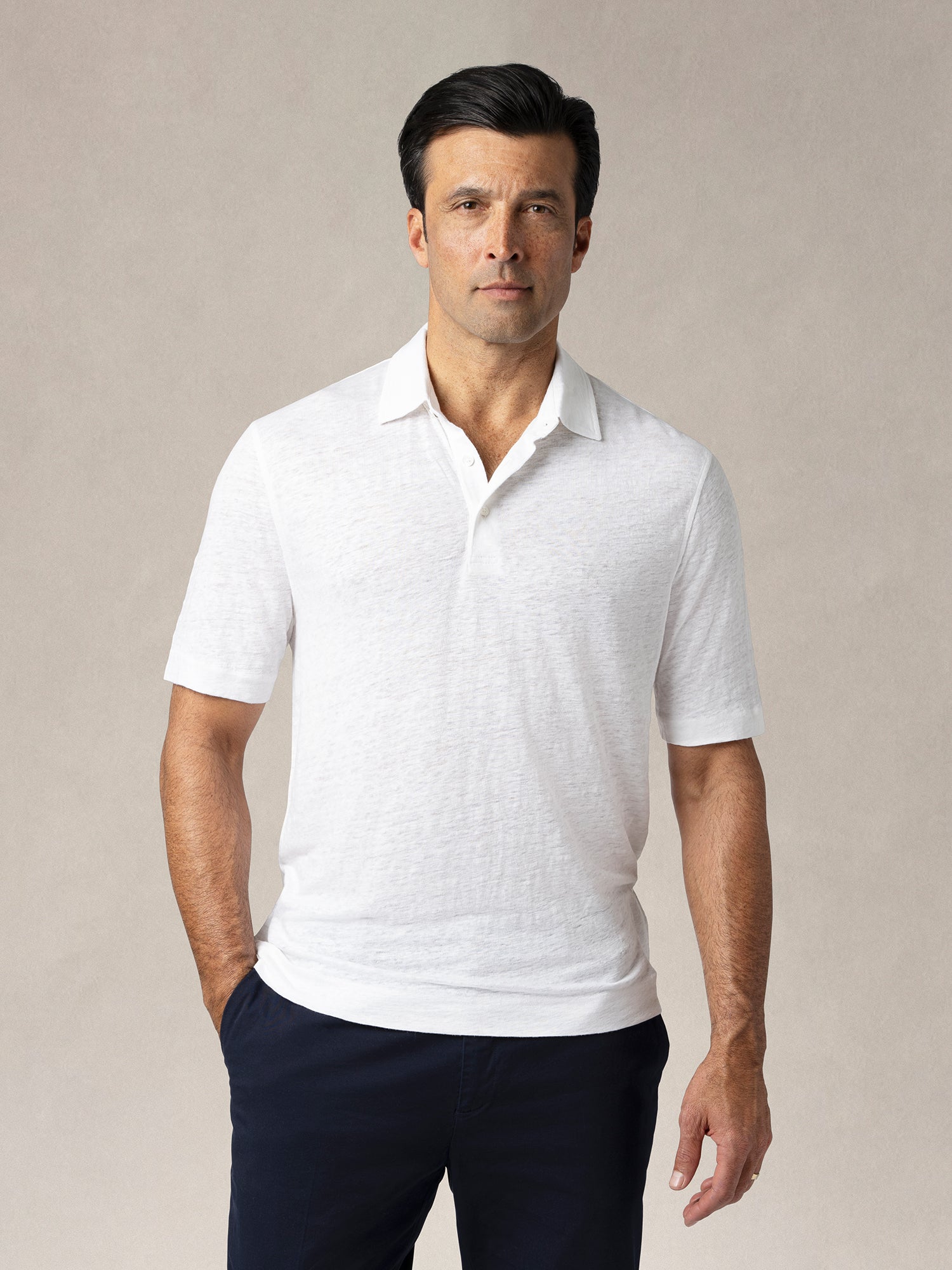 Taylor Linen Jersey Polo image